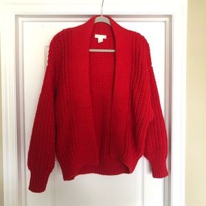 Chunky red h&m sweater